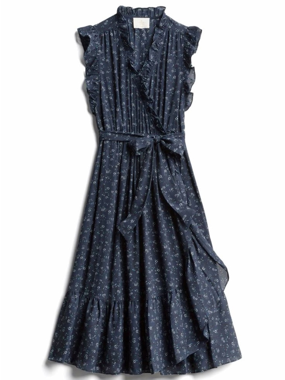 Kate Spade New York West Wild Rose Ruffle Wrap Dress Size 14